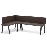 ECKBANK links MONO Y Kunstleder glatt, 142/196 cm Braun - Braun, Kunststoff/Textil (142/196cm) - Idohome