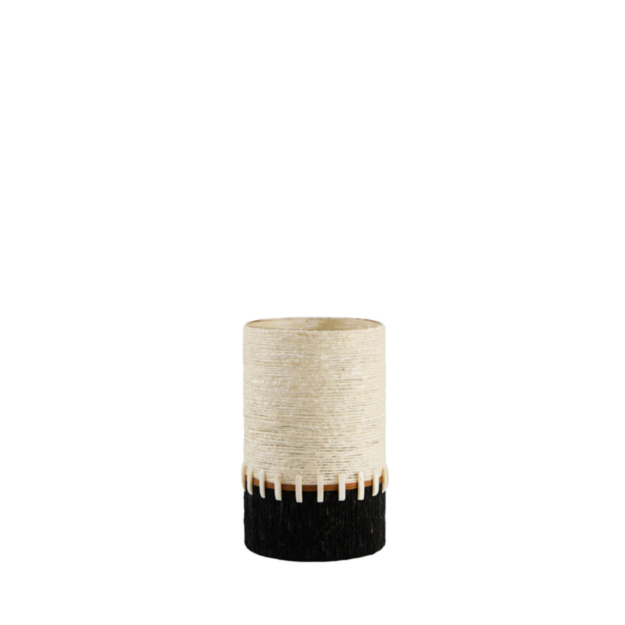 WINDLICHT Melora - Schwarz - 15/15/25 cm - Schwarz, Glas (15/25/15cm) - Light & Living