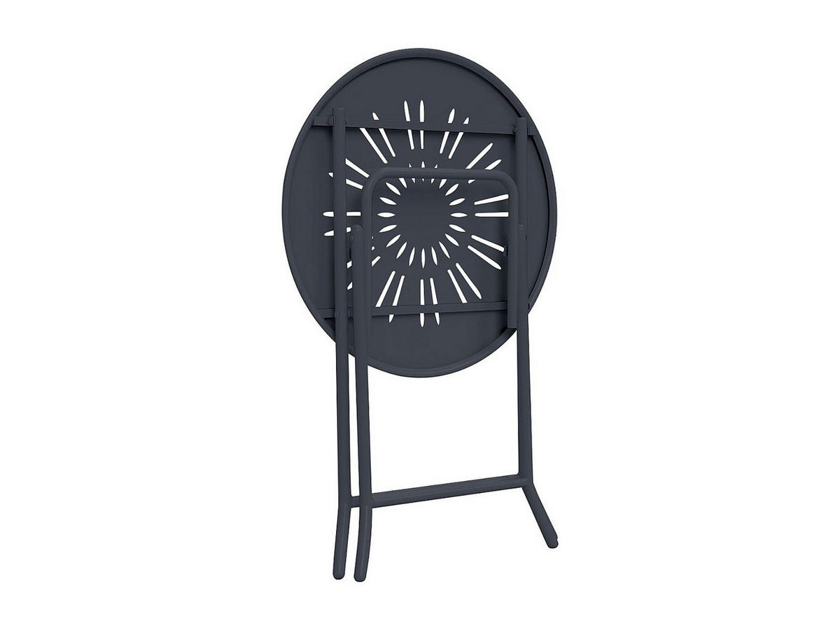 GARTENESSGRUPPE im Set - 2 -Sitzer - Stahl - anthrazitgrau - GUERMANTES - Anthrazit, Metall - Vente-Unique