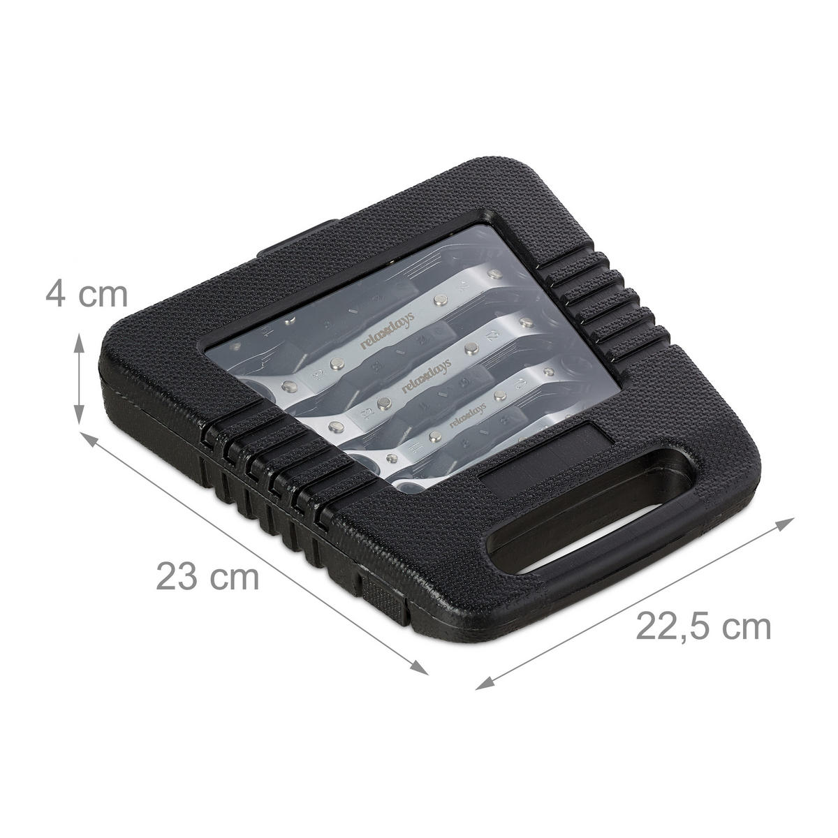 RINGRATSCHENSCHLÜSSEL-SET - Multicolor, Kunststoff/Metall (23/22.5/4cm) - Relaxdays