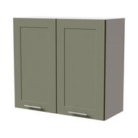 HÄNGESCHRANK Oslo W3/80 Weiß / Reed Green Matt 80 / 32,5 / 72cm - Weiß/Grün, Holz/Holzwerkstoff (80/72/32.5cm) - Feldmann-Wohnen