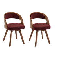 ARMLEHNSTUHL-SET DE-36276 2 Stück mit 360°-Drehung Weinrot - Weinrot, Holz (44/72/41cm) - ComfortXL