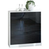 SCHUHSCHRANK Elvas Front in Schwarz Hochglanz - Schwarz Hochglanz, Holzwerkstoff (89/95.5/27cm) - Vladon