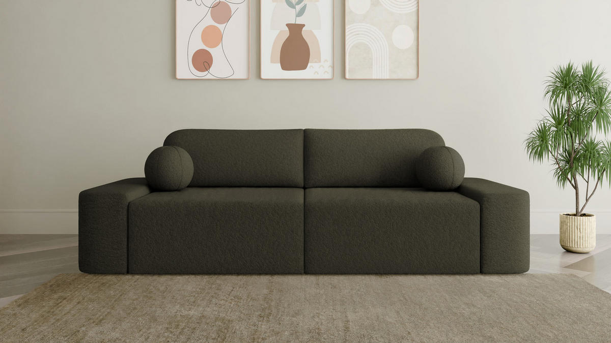 SOFA Lisbon - Grün (Arena 12) - Grün, Holzwerkstoff (268/85/110cm)