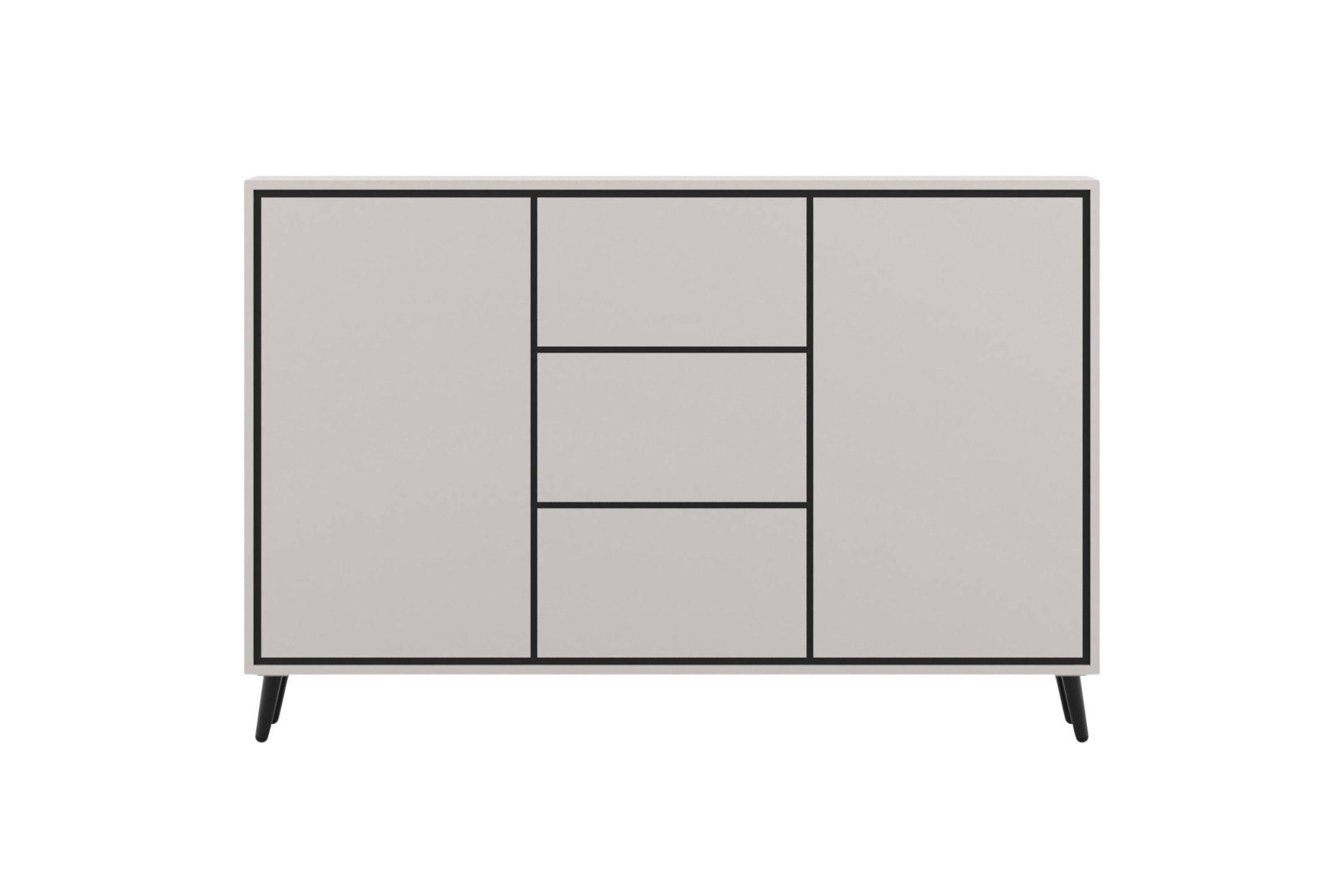 KOMMODE FRESSO 2D3S 150/100/40 cm in Kaschmir - Kaschmir, Holzwerkstoff (150/100/40cm) - Deine Möbel 24
