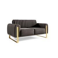 SOFA Valerie 2-sitzer - Schwarz, Holzwerkstoff/Textil (164/79/90cm) - Fun Möbel