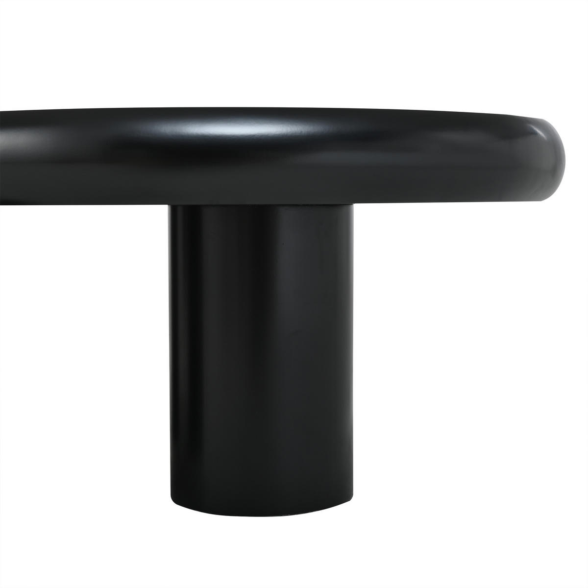 COUCHTISCH DE-167 Wolkenform Schwarz - Schwarz, Holzwerkstoff (67/97/32cm) - ComfortXL