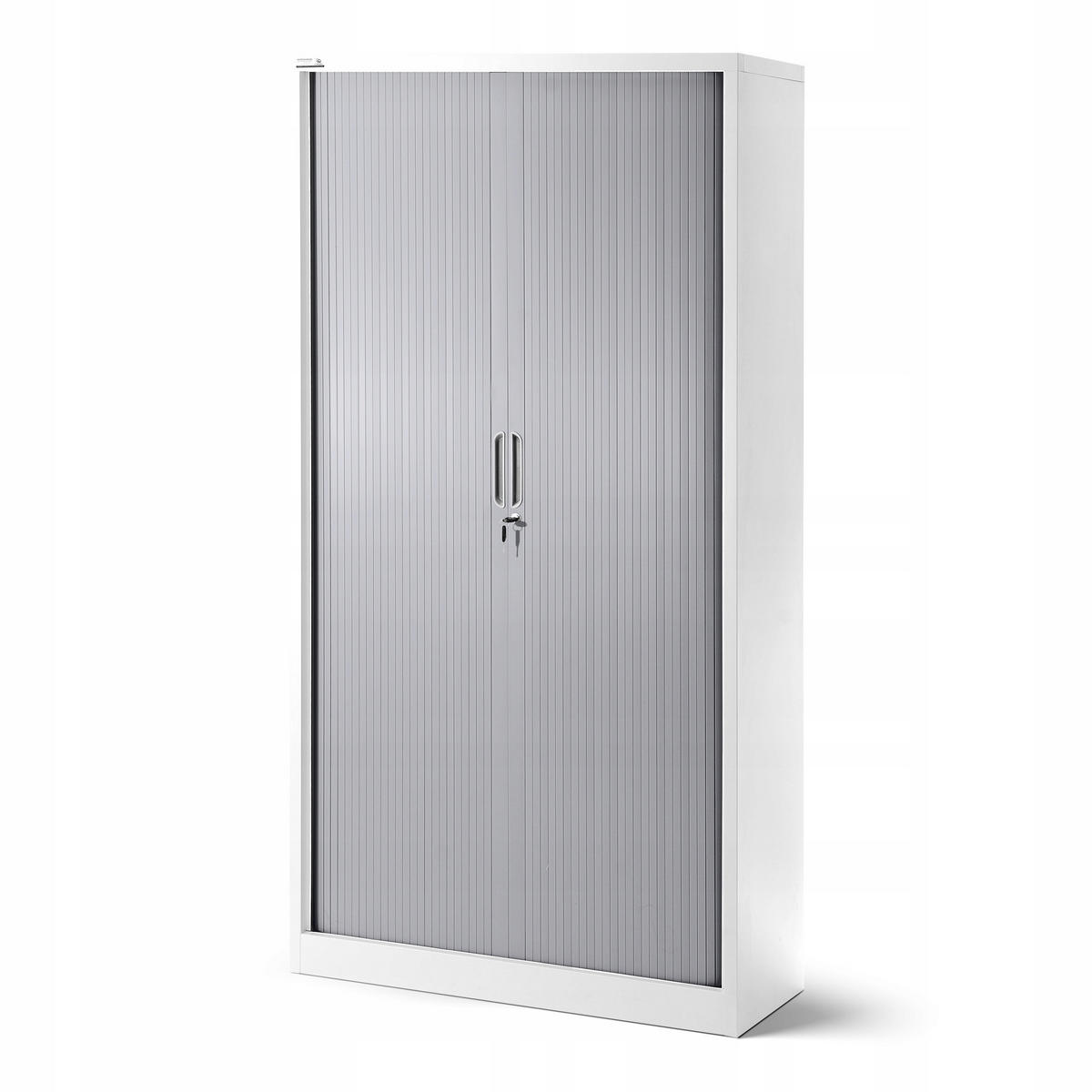 ROLLADENSCHRANK DAMIAN - Weiß/Grau, Metall (90/185/45cm) - Jan Nowak