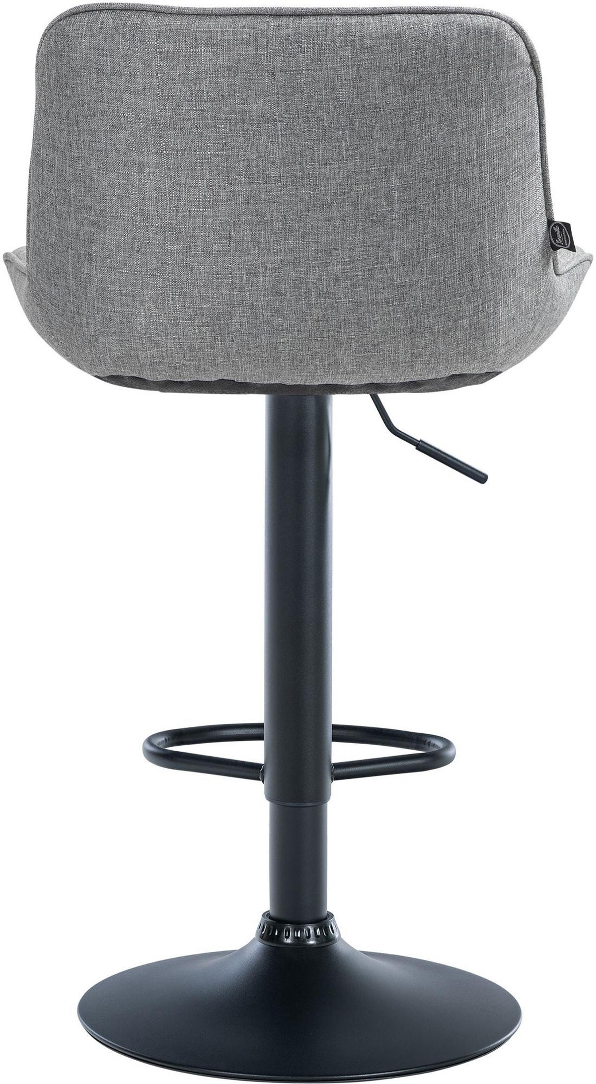 BARHOCKER Stoff grau - Schwarz/Grau, Textil/Metall (49/85/51cm) - CLP