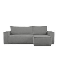 ECKSOFA-LINKS/RECHTS NAPI II mit Schlaffunktion, grau - Grau, Textil (262/148cm) - KONSIMO®
