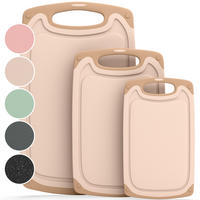 SCHNEIDEBRETT 3er Set Beige - Beige, Kunststoff (25/0.75cm) - Blumtal