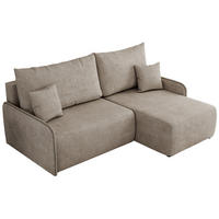ECKSCHLAFSOFA ARPA L Beige Struktur - rechts - Beige/Schwarz, Kunststoff/Textil (150/198cm) - MKS