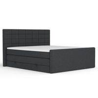 BOXSPRINGBETT Ava Schwarz 200/200 cm - Schwarz, Holz/Holzwerkstoff (200/200cm) - Maison de Reve