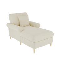 RELAXSESSEL Samt mit Liegefunktion und Kissen 133/87/90 cm Beige - Beige, Kunststoff/Textil (87/90/133cm) - Redom