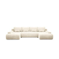 PANORAMASOFA Ivana 4 Sitzplätze Weiß - Weiß, Holz (350/85/172cm) - Petits-meubles