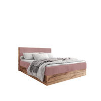 BOXBETT TESSA 200x200 Rosa Cord - H3 - Altrosa, Textil (120/200cm) - AN-Moebel 4u