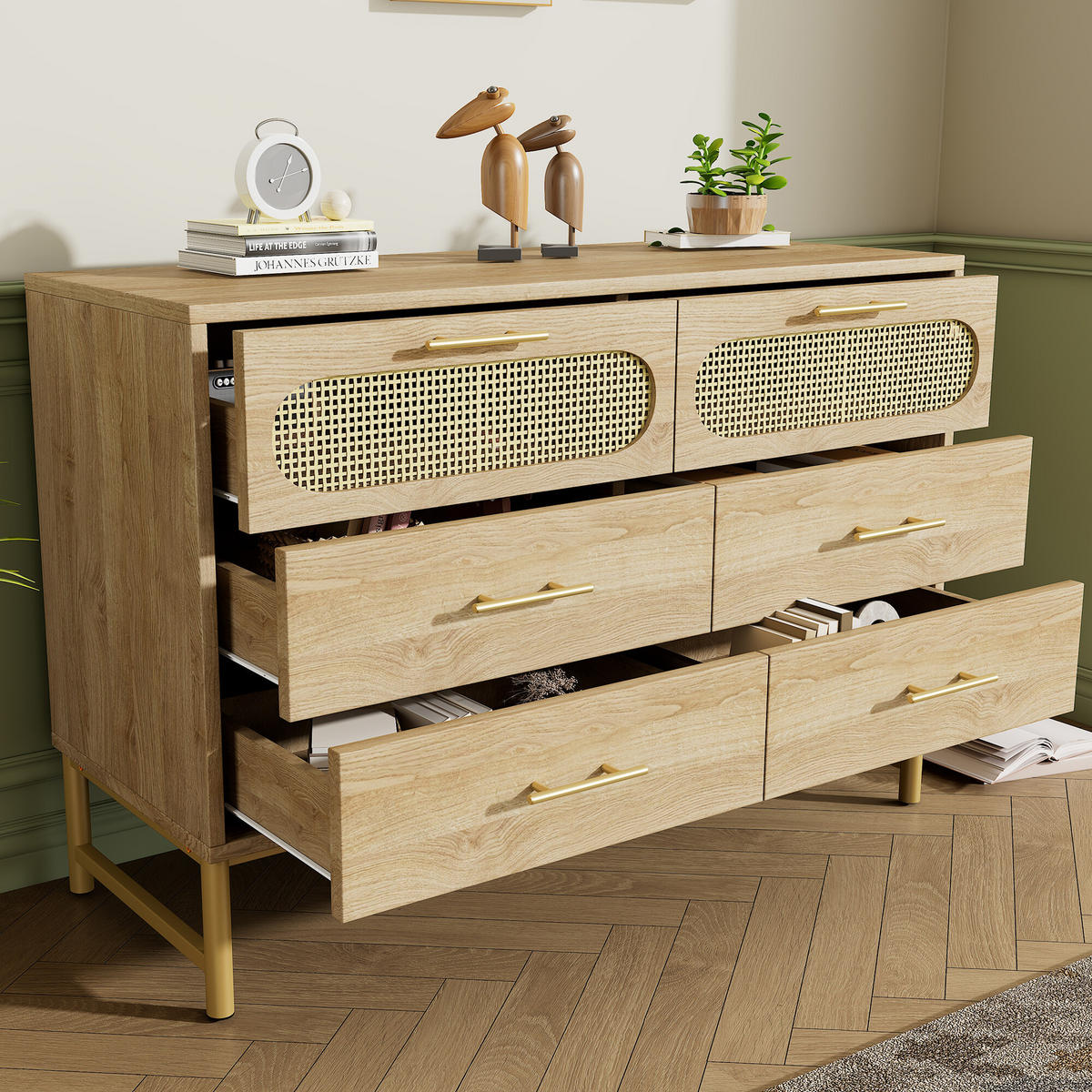 SIDEBOARD Eichenholzoptik 120/40/74 cm - Braun, Holzwerkstoff/Metall (40/74/120cm) - Urban Meuble