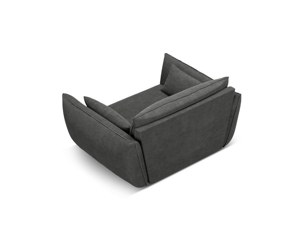 SESSEL Kaelle aus Chenille-Stoff dunkelgrau - Dunkelgrau, Textil (100/85/128cm) - Micadoni
