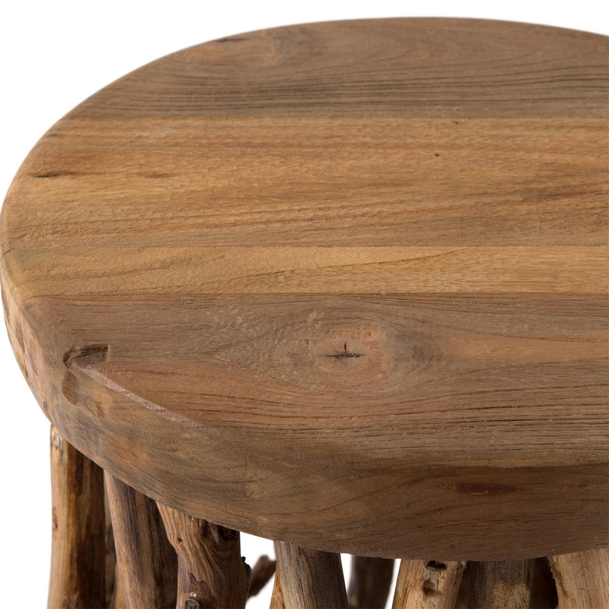 BEISTELLTISCH Woods 45 Mahagoni Massivholz, rund naturfarben - Naturfarben, Holz (30/30/45cm) - DESIGN DELIGHTS