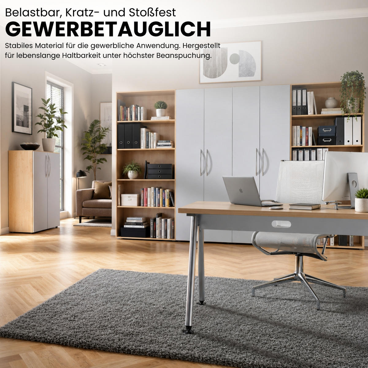 SCHREIBTISCH Serie-A 80/80/74 cm in Wildeiche - Wildeiche, Holzwerkstoff (80/80/74cm) - bümö