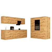 KÜCHENZEILE 300 cm - Langen KL17-M300 - in Artisan Eiche - Eiche Artisan, Holz (460/212/58cm)