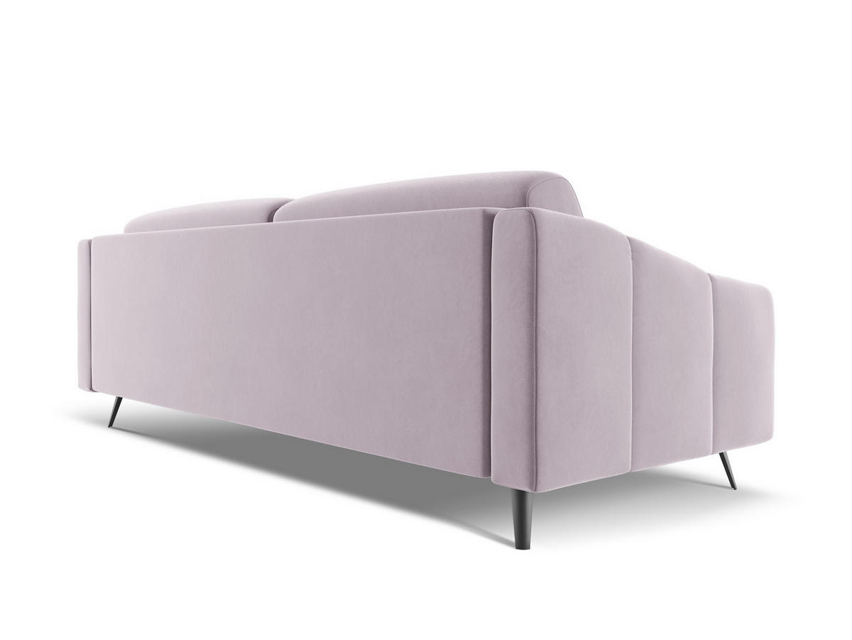 4-SITZER-SOFA Samt Stoff Violett - Lila/Flieder, Textil/Metall (238/80/95cm) - Makamii
