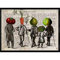 POSTER Menschliches Gemüse – Familie A4 Rahmenlos - Klar, Papier (29.7/5/21cm) - Nacnic