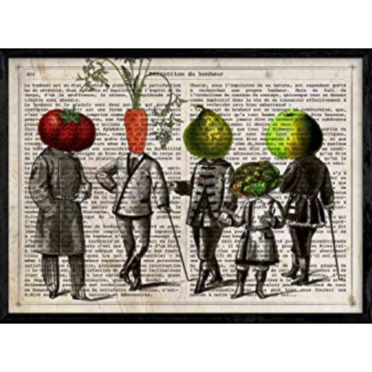 POSTER Menschliches Gemüse – Familie A4 Rahmenlos - Klar, Papier (29.7/5/21cm) - Nacnic