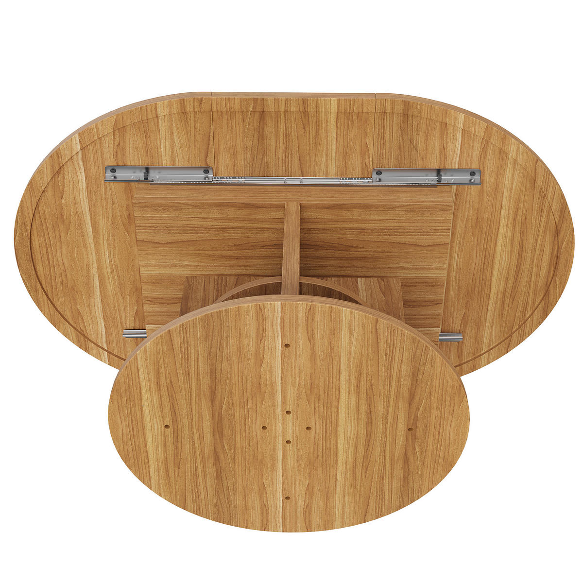 AUSZIEHTISCH Holzoptik 110-150/110/76 cm - Naturfarben, Holz (110/110/76cm) - PANGIVO