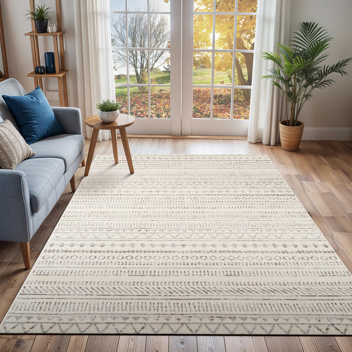 KURZFLORTEPPICH 200/275 cm Grau - Weiß, Naturmaterialien/Textil (200/275cm) - LIVABLISS