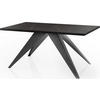 ESSTISCH Vance rechteckig ausziehbar, Marmor Schwarz 140-240/80/76 cm - Anthrazit/Schwarz, Holzwerkstoff/Metall (140/80/76cm) - WFL GROUP