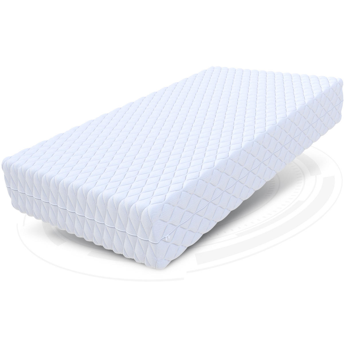 TASCHENFEDERKERNMATRATZE Memory 24 cm - Weiß, Textil (100/200cm) - FDM