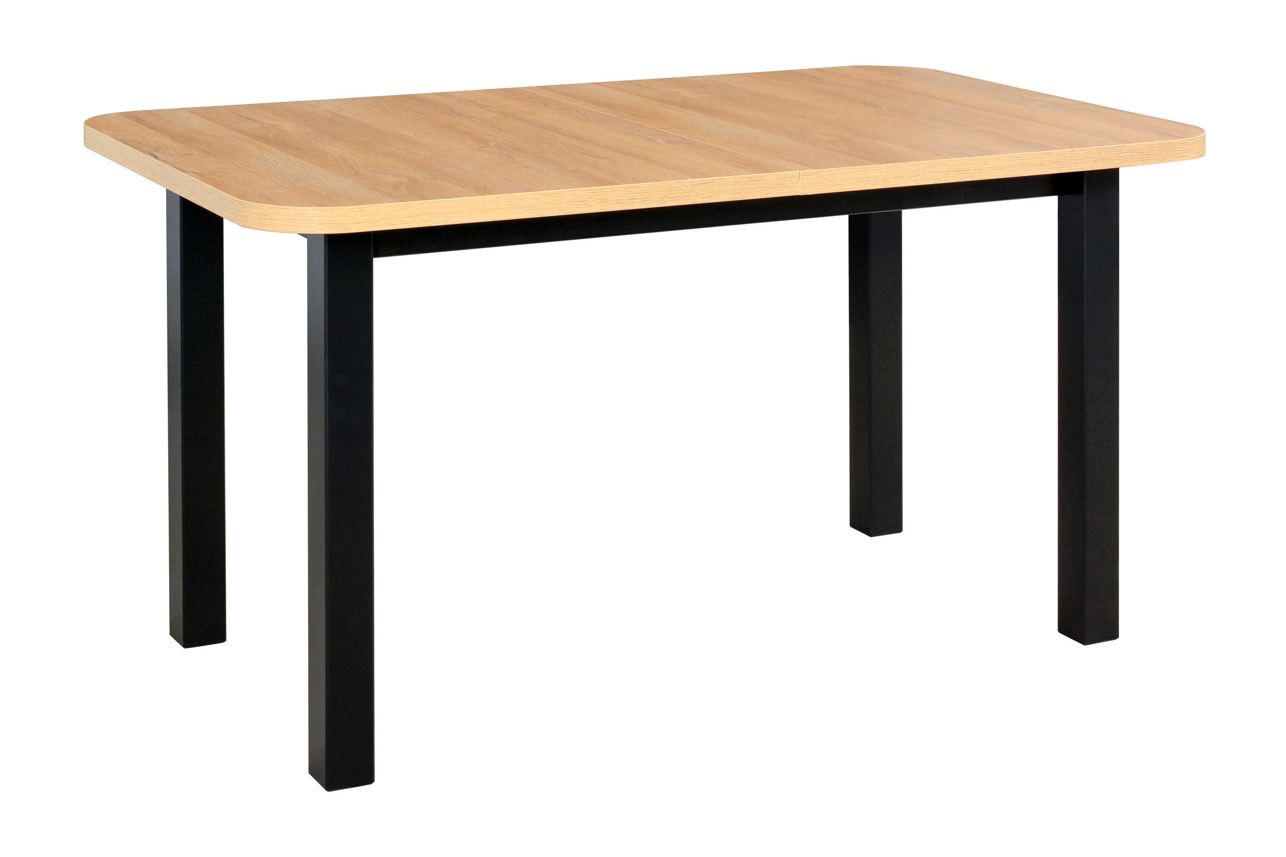 ESSTISCH Wenus 2, 140-180/80 cm, grandson - Birkefarben/Schwarz, Holz (80/140/76cm) - Leaf Design