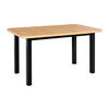 ESSTISCH Wenus 2, 140-180/80 cm, grandson - Birkefarben/Schwarz, Holz (80/140/76cm) - Leaf Design