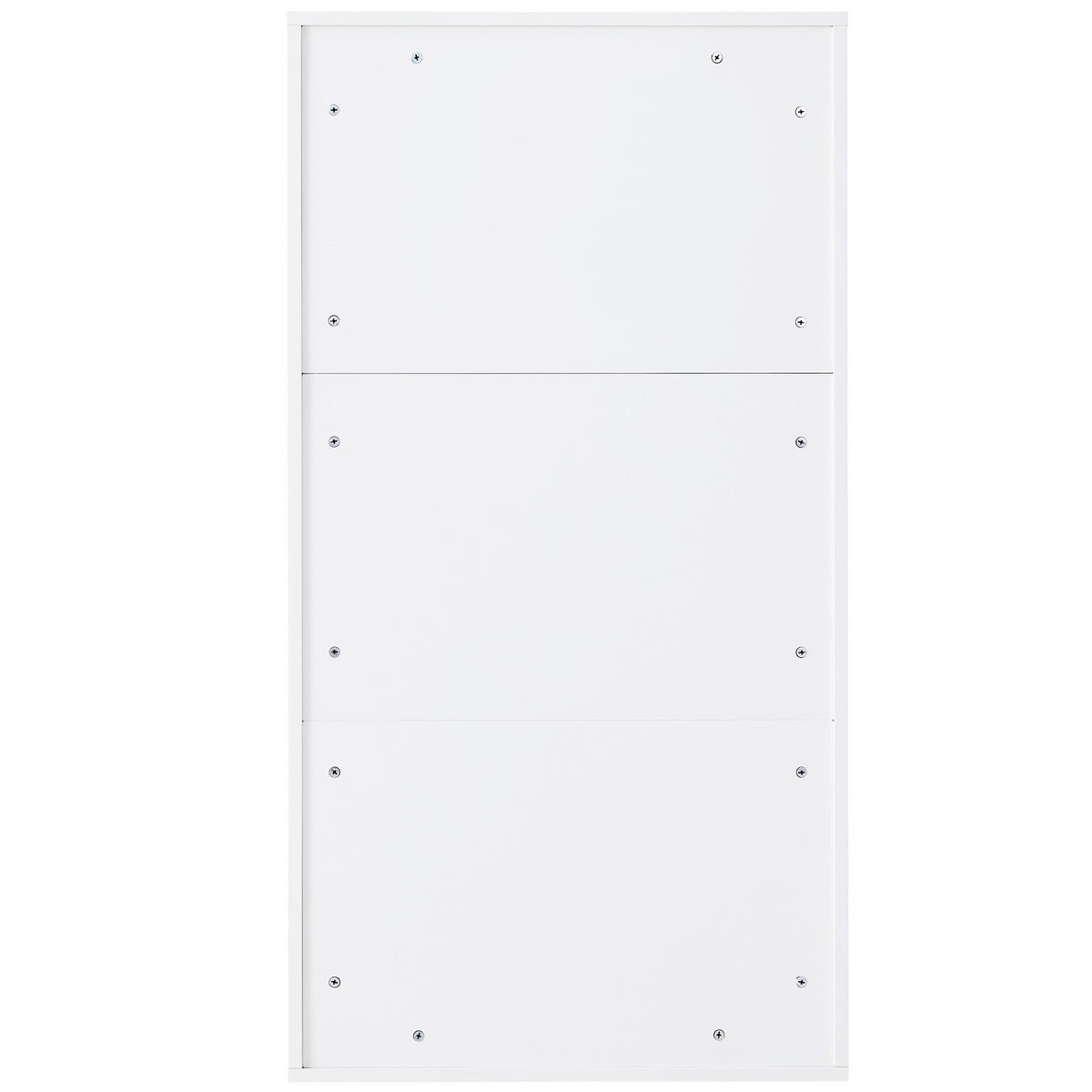 SCHUHSCHRANK aus MDF & Spanplatte 60x24x114cm in Weiß mit 3 Klappen - Weiß, Holzwerkstoff (60/114/24cm) - Modfu