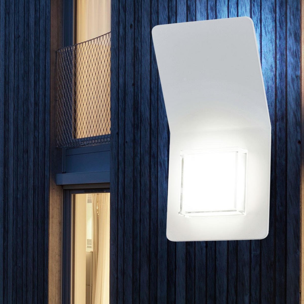 LED AUSSEN-WANDLEUCHTE Alu Weiß PIAS - Weiß, Metall (9.5/25/13cm)
