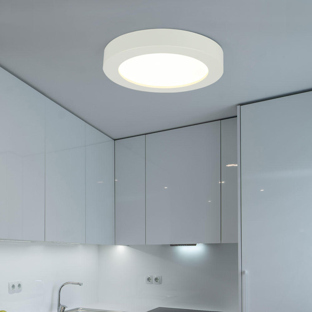 LED PANEL PAULA Weiß Kunststoff - Weiß, Kunststoff (22.6/22.6/3.5cm)