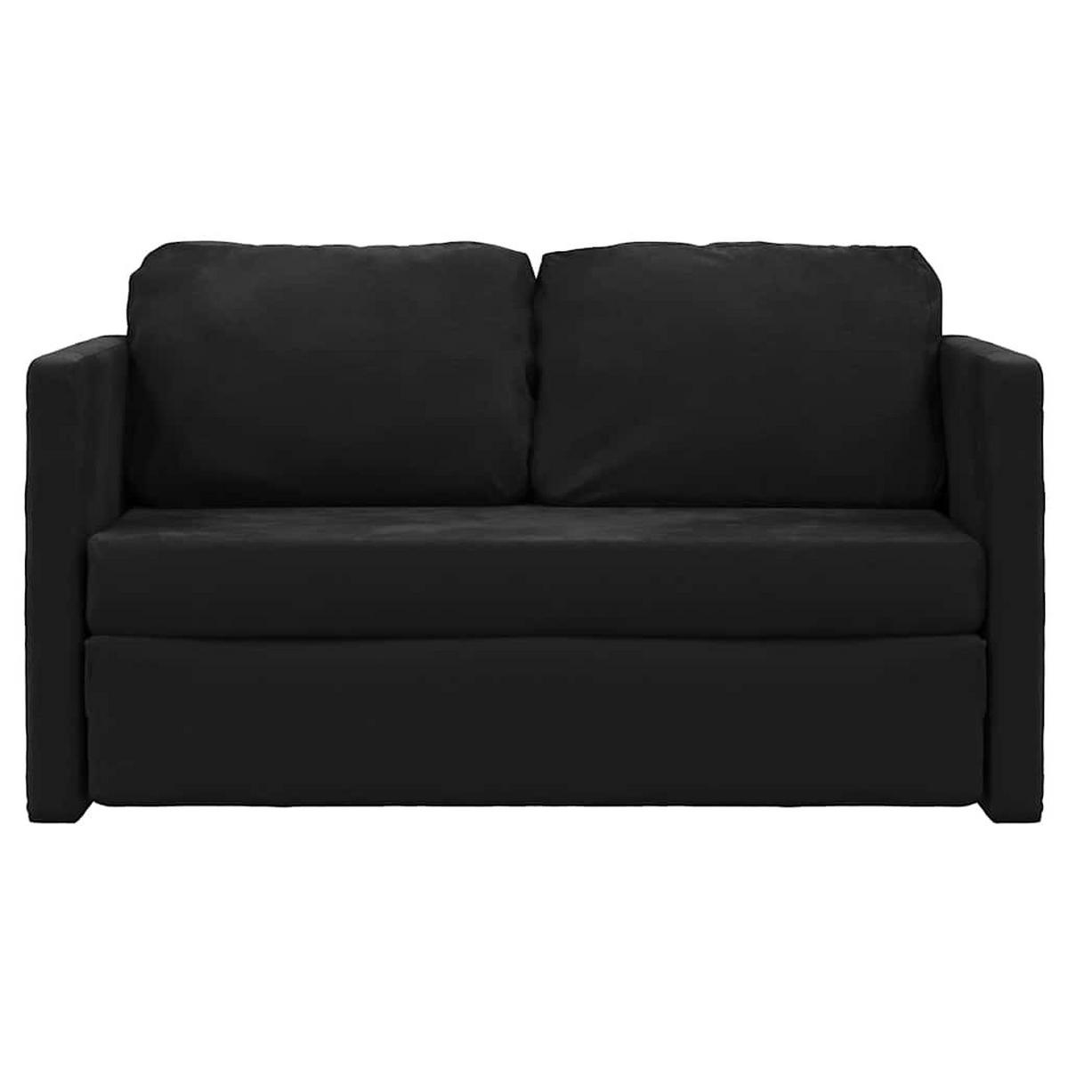 SCHLAFSOFA Brown - Schwarz, Naturmaterialien (122/70/55cm) - Nettlife