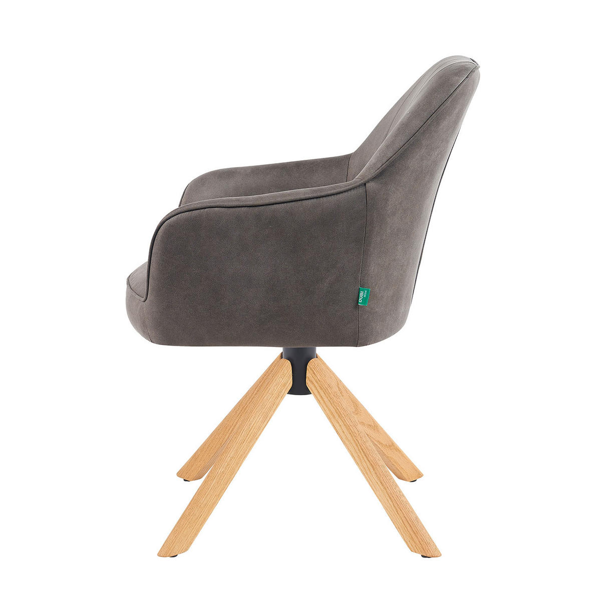 ARMLEHNSTUHL Mika-Levi - Honigeiche/Taupe, Eichenholz/Holz (60/87/65cm) - DUBI Möbel