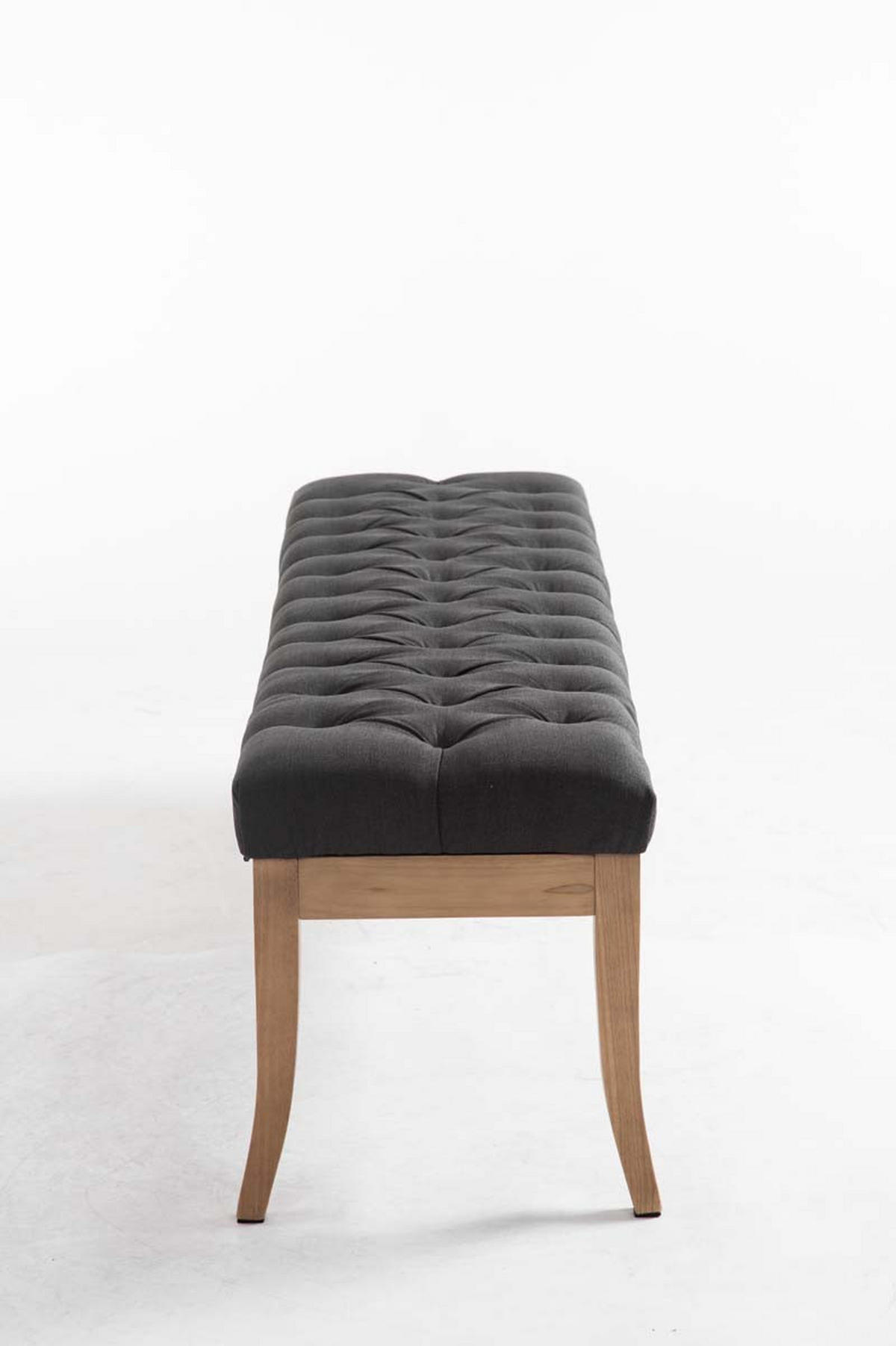 SITZBANK 150/38 cm Stoff dunkelgrau - Dunkelgrau/Naturfarben, Holz/Textil (150/46/38cm) - CLP