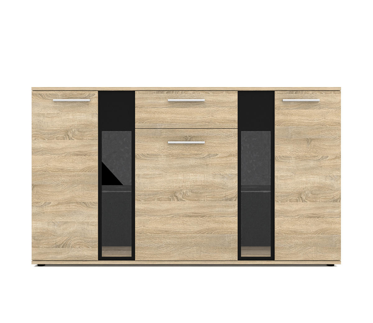 SIDEBOARD Formilo Sonoma Eiche 140,4/80/40,2 cm – Kommode mit Schublade - Beige, Holzwerkstoff/Kunststoff (140/80/40cm) - AX Living