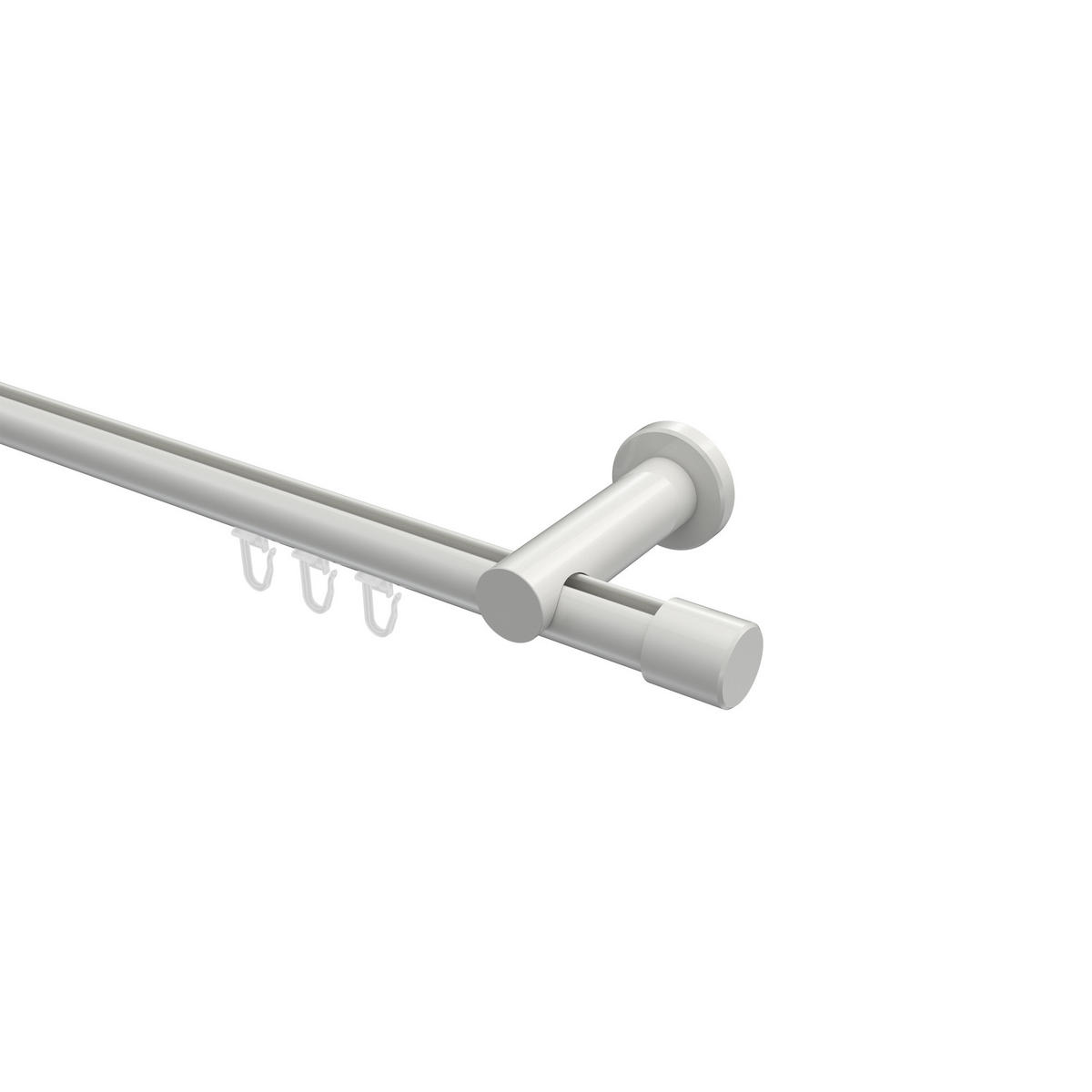 INNENLAUF-GARDINENSTANGEN-SET Platon Santo 200 cm, 1-läufig, 20 mm Ø Weiß - Weiß, Metall (200cm) - INTERDECO