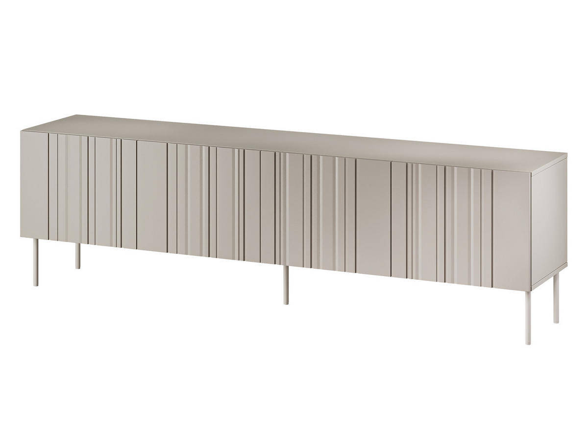 TV-LOWBOARD Isla 200 4D - Beige, Holzwerkstoff/Metall (201/60/40cm) - MIRJAN24