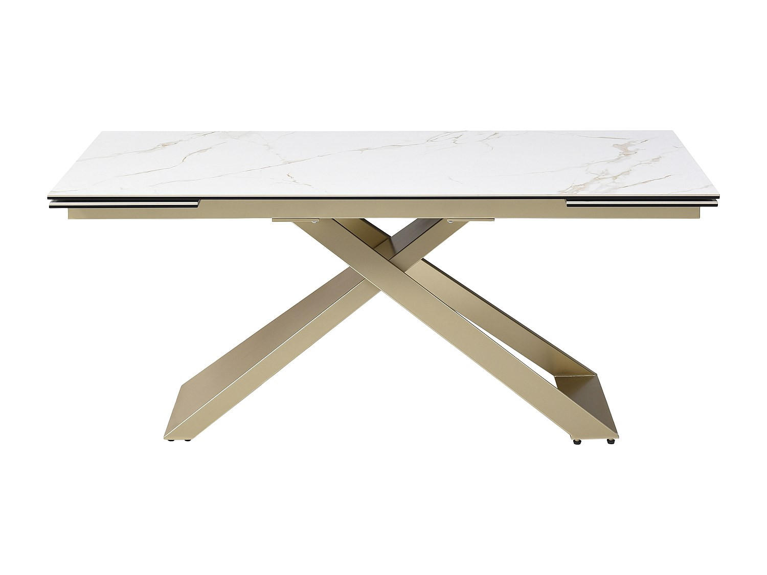 ESSTISCH - 6 Personen, 8 Personen, 10 Personen - Glas, Keramik - Weiß - XERENA - Weiß, Glas/Keramik (90/220/76cm) - Vente-Unique