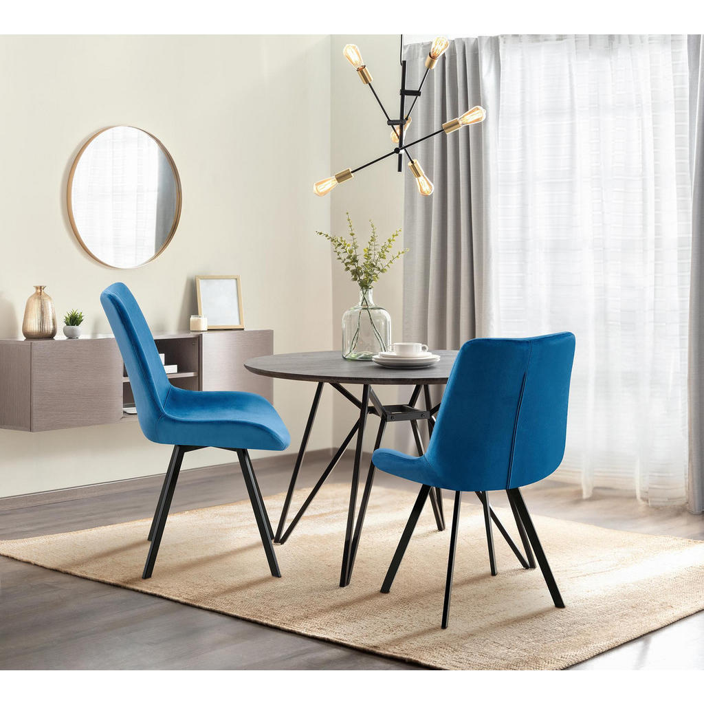 Thumbnail - CLP Stuhl, Dunkelblau, Textil, 53x89x59 cm, Esszimmer, Stühle, Esszimmerstühle, Vierfußstühle
