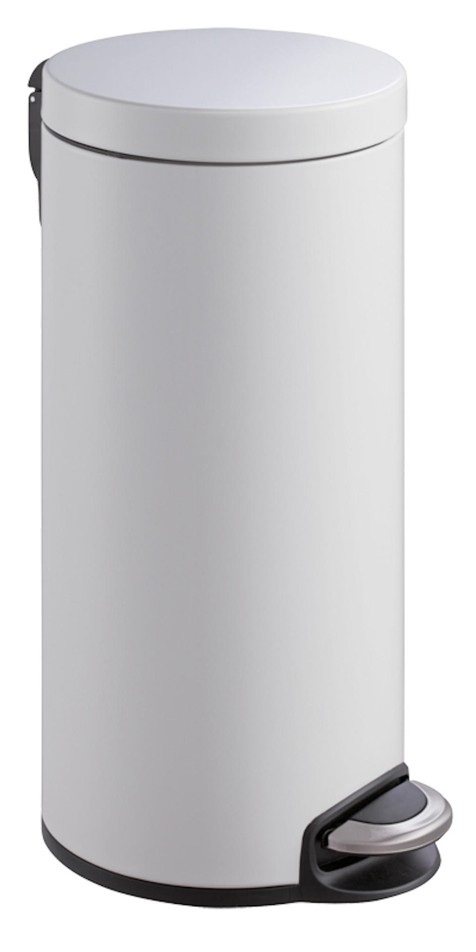 MÜLLEIMER Mit Stilvollem Pedal & Deckel & Kunststoffinneneimer 30 Liter Weiß - Weiß, Metall (29.2/65/36.6cm) - PROREGAL