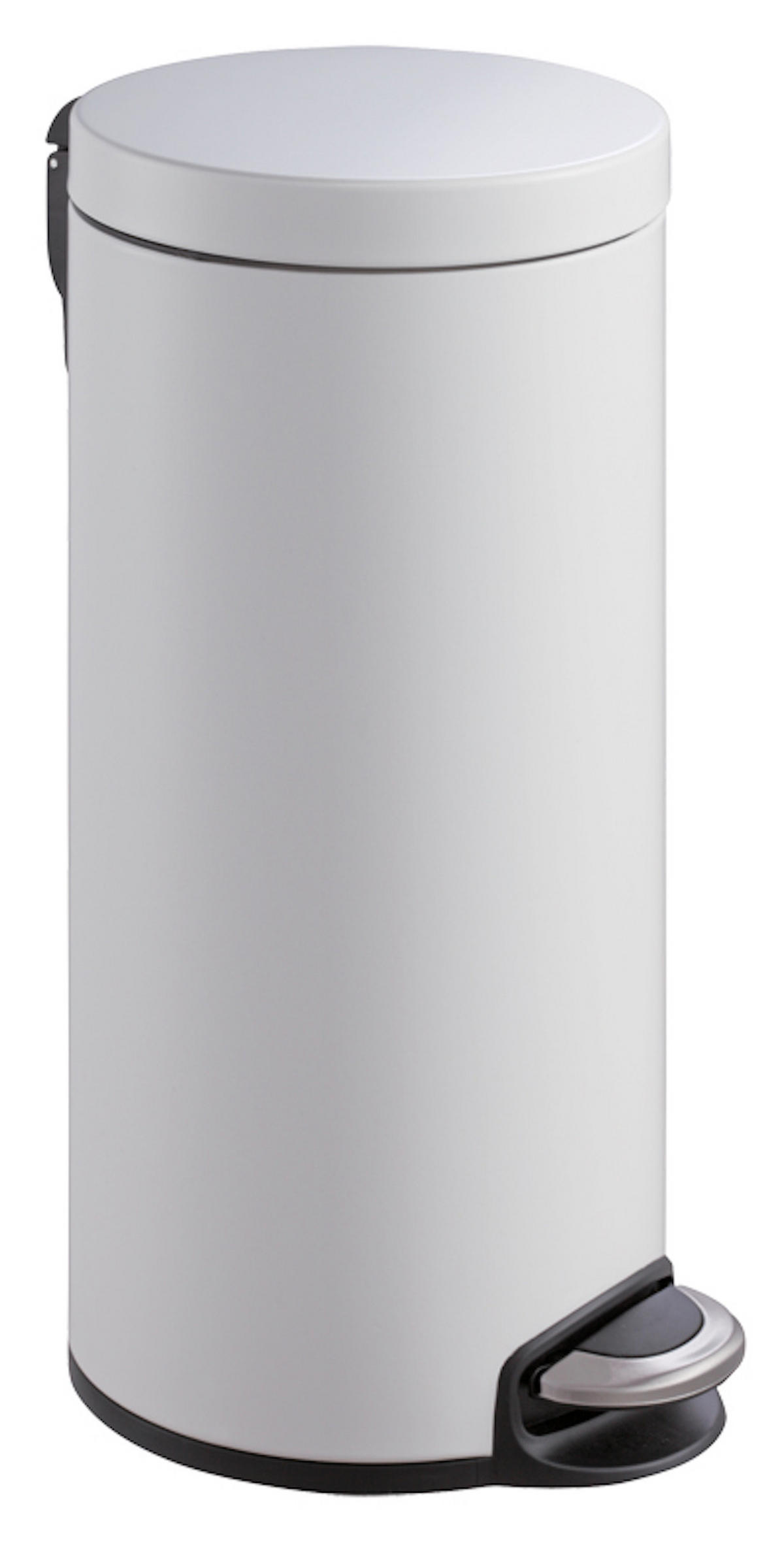 MÜLLEIMER Mit Stilvollem Pedal & Deckel & Kunststoffinneneimer 30 Liter Weiß - Weiß, Metall (29.2/65/36.6cm) - PROREGAL