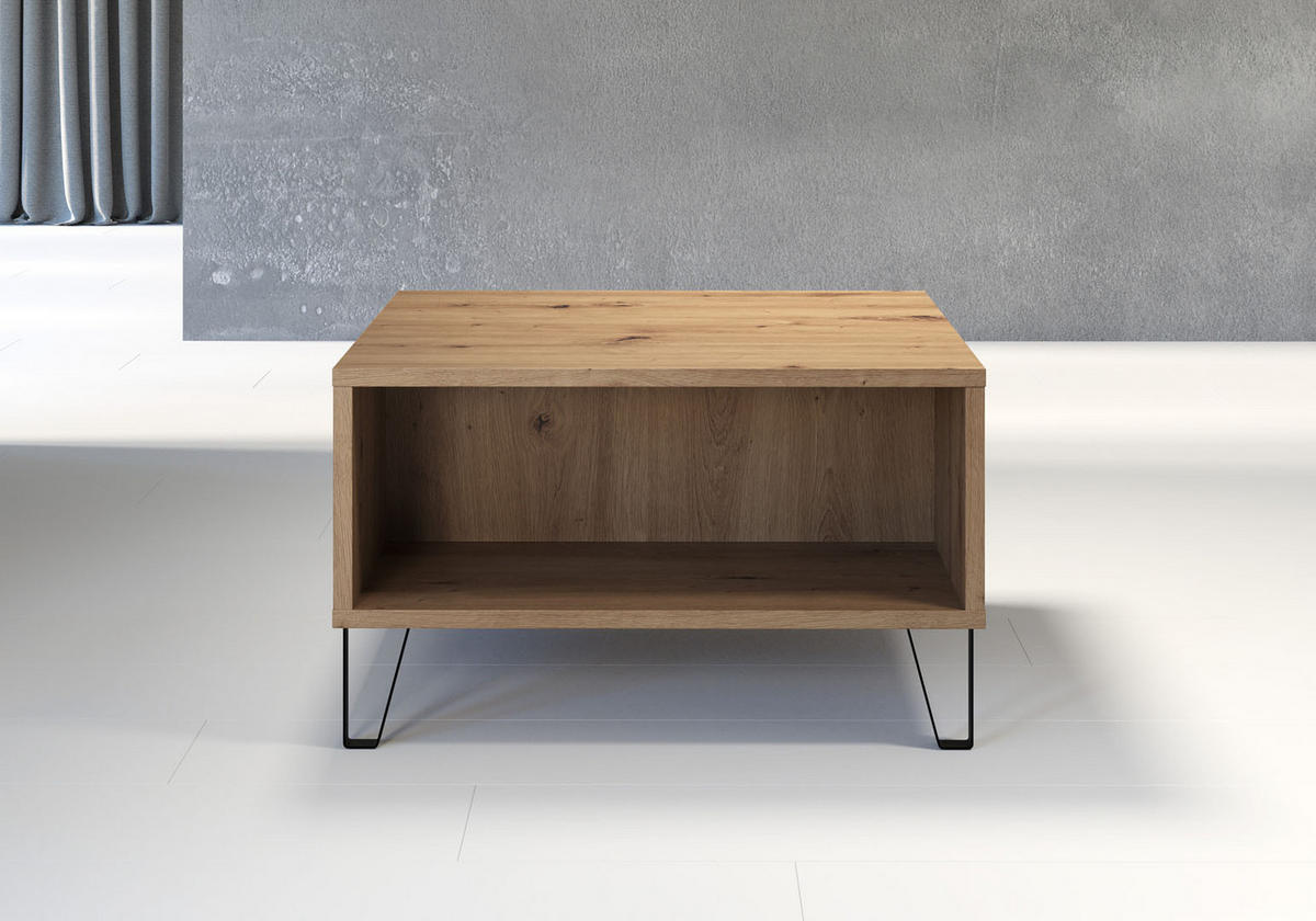 COUCHTISCH Universal Eiche Dekor - Eichefarben, Holzwerkstoff/Textil (60/60/37cm) - ebuy24