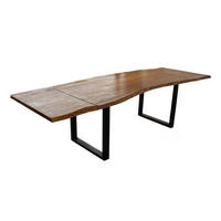 ESSTISCH BARCELONA - Nussbaumfarben/Walnussfarben, Holz/Metall (90/180/77cm) - SAM