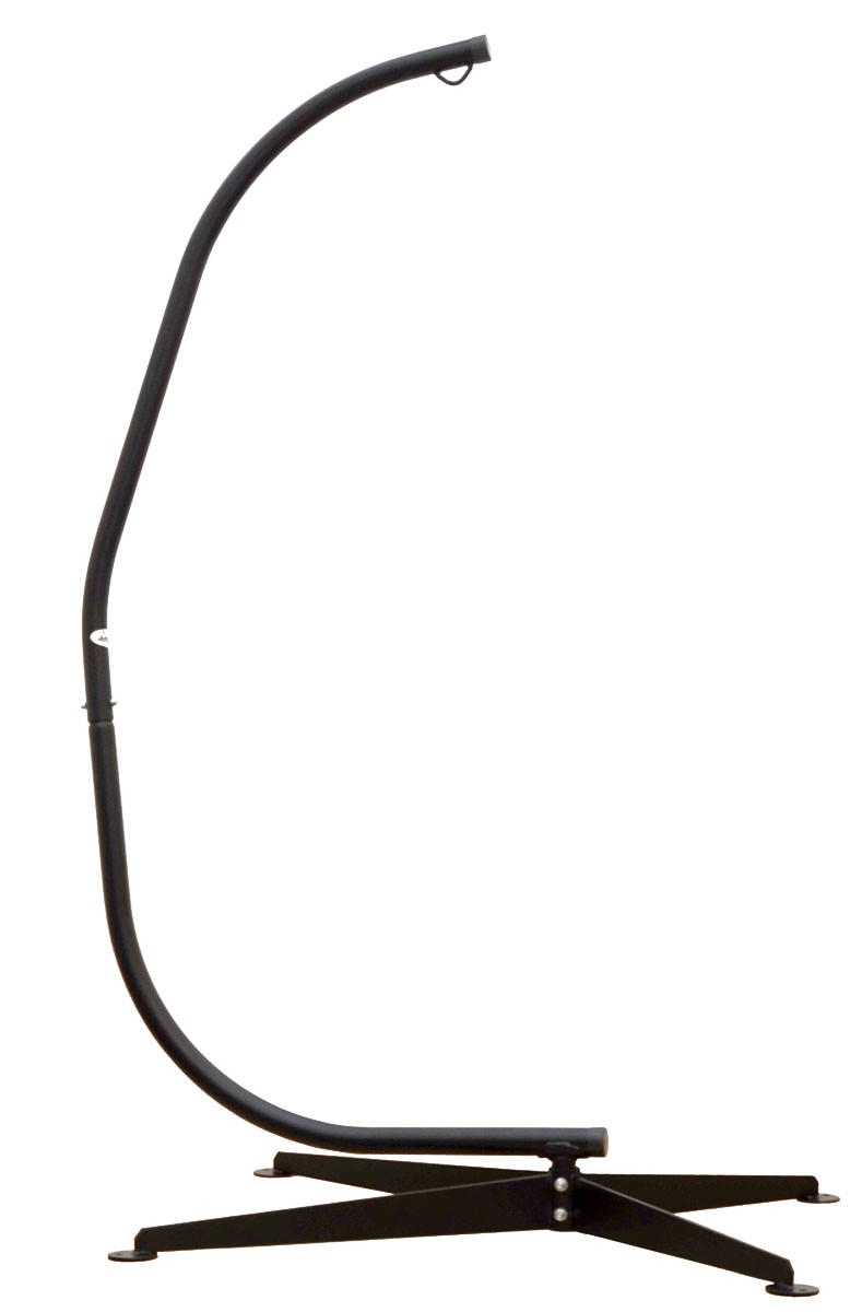 HÄNGESTUHLGESTELL bis 120kg, 205cm, Schwarz - Schwarz, Metall (112/97/79cm) - Amanka